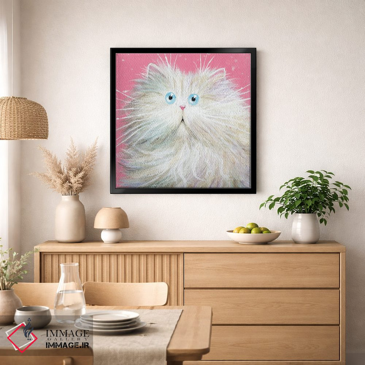 تابلو دکوراتیو پرشین سفید اثر کیم هاسکینز - D2B