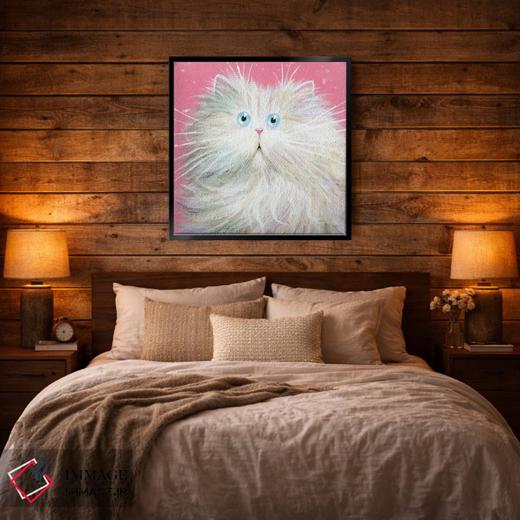 تابلو دکوراتیو پرشین سفید اثر کیم هاسکینز - D3B