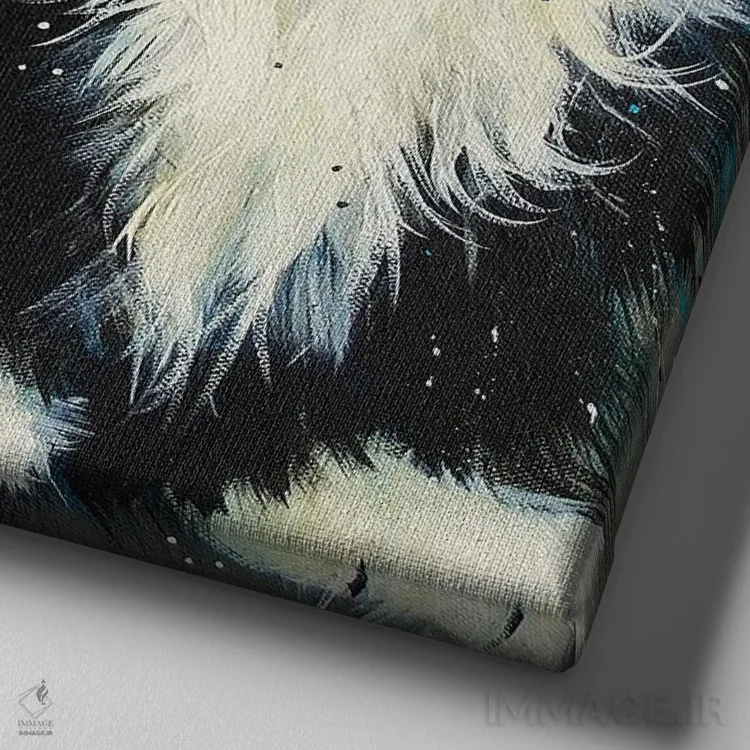 تابلو دکوراتیو برنارد اثر کیم هاسکینز - نمای نزدیک بافت بوم