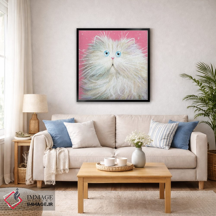 تابلو دکوراتیو پرشین سفید اثر کیم هاسکینز - D6B