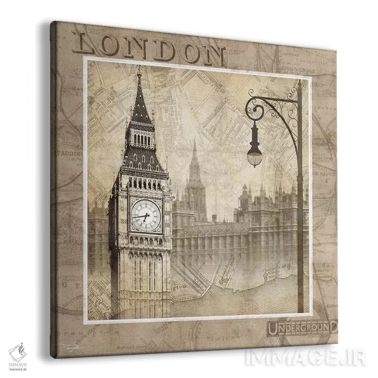 تابلو دکوراتیو لندن فرا می خواند اثر کیت مالت - نمای پرسپکتیو محصول