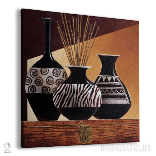 تابلو دکوراتیو نقش ها در آبنوس ۱ اثر کیت مالت - نمای پرسپکتیو محصول