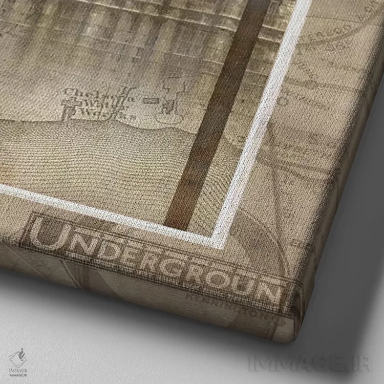 تابلو دکوراتیو لندن فرا می خواند اثر کیت مالت - نمای نزدیک بافت بوم