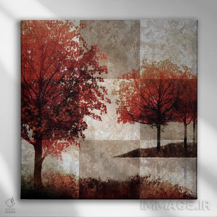 تابلو دکوراتیو دشت های الیسیون اثر کیت مالت - نمای روبهرو روی دیوار