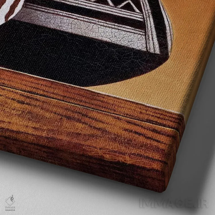 تابلو دکوراتیو نقش ها در آبنوس ۱ اثر کیت مالت - نمای نزدیک بافت بوم