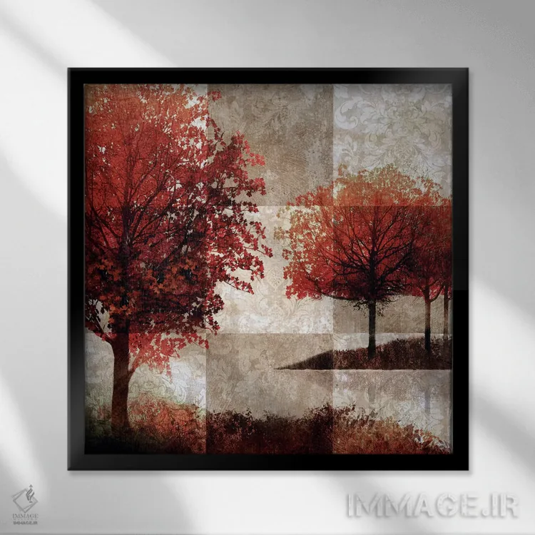 تابلو دکوراتیو دشت های الیسیون اثر کیت مالت - نمای قابدار مشکی