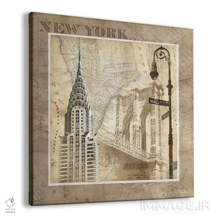 تابلو دکوراتیو سرناد نیویورک اثر کیت مالت - نمای پرسپکتیو محصول