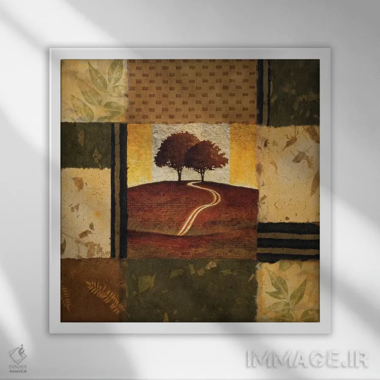 تابلو دکوراتیو آداجیو اثر کیت مالت - نمای قابدار سفید