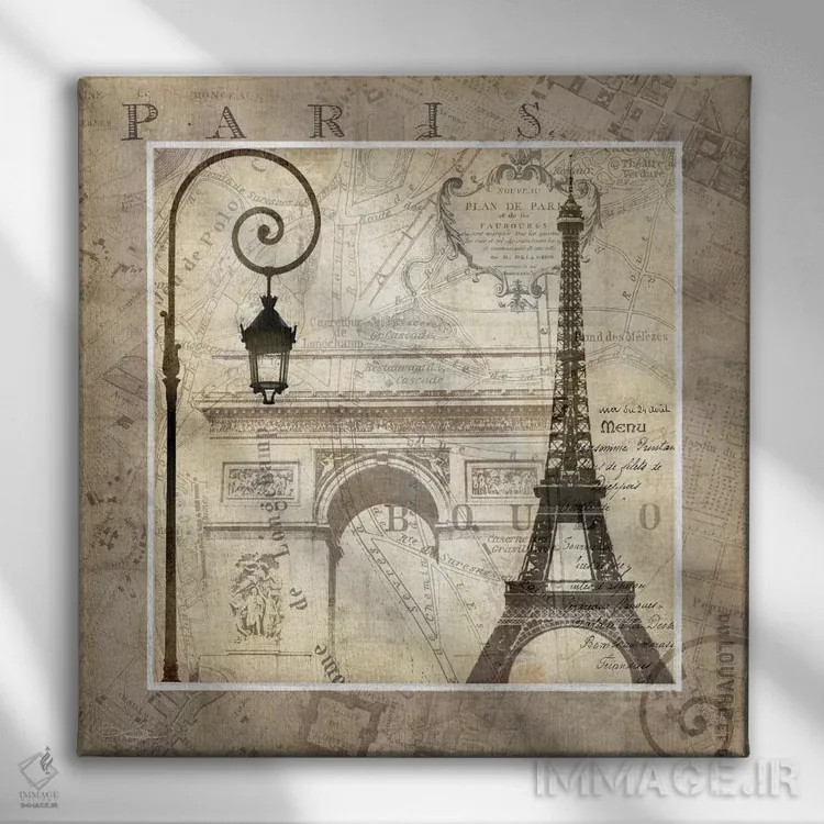 تابلو دکوراتیو تعطیلات پاریس اثر کیت مالت - نمای روبهرو روی دیوار
