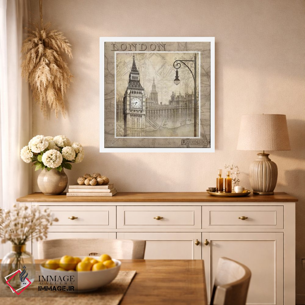 تابلو دکوراتیو لندن فرا می خواند اثر کیت مالت - D1W