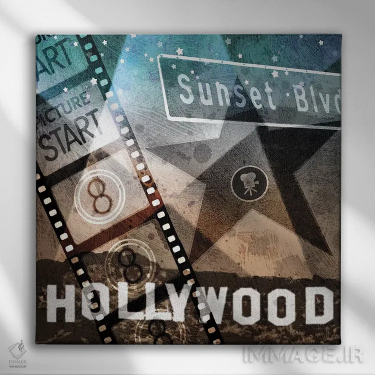 تابلو دکوراتیو بلوار غروب آفتاب اثر کیت مالت - نمای روبهرو روی دیوار