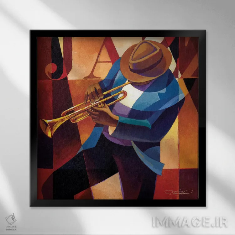 تابلو دکوراتیو سوئینگ اثر کیت مالت - نمای قابدار مشکی