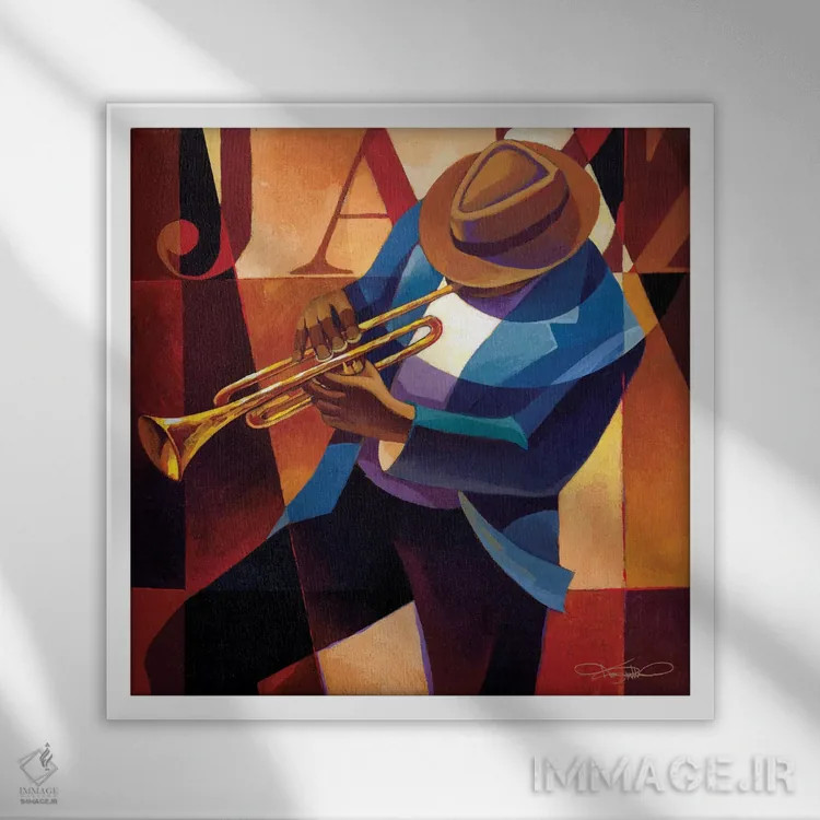 تابلو دکوراتیو سوئینگ اثر کیت مالت - نمای قابدار سفید