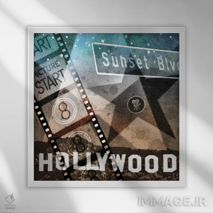 تابلو دکوراتیو بلوار غروب آفتاب اثر کیت مالت - نمای قابدار سفید