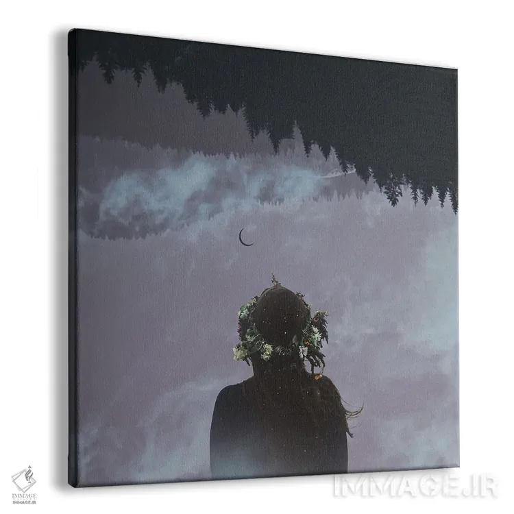 تابلو مدرن پسرفت اثر مدنایت مون ویژوالز - نمای پرسپکتیو محصول