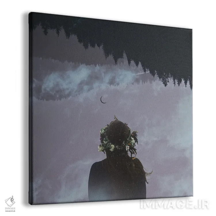 تابلو مدرن پسرفت اثر مدنایت مون ویژوالز - نمای پرسپکتیو محصول