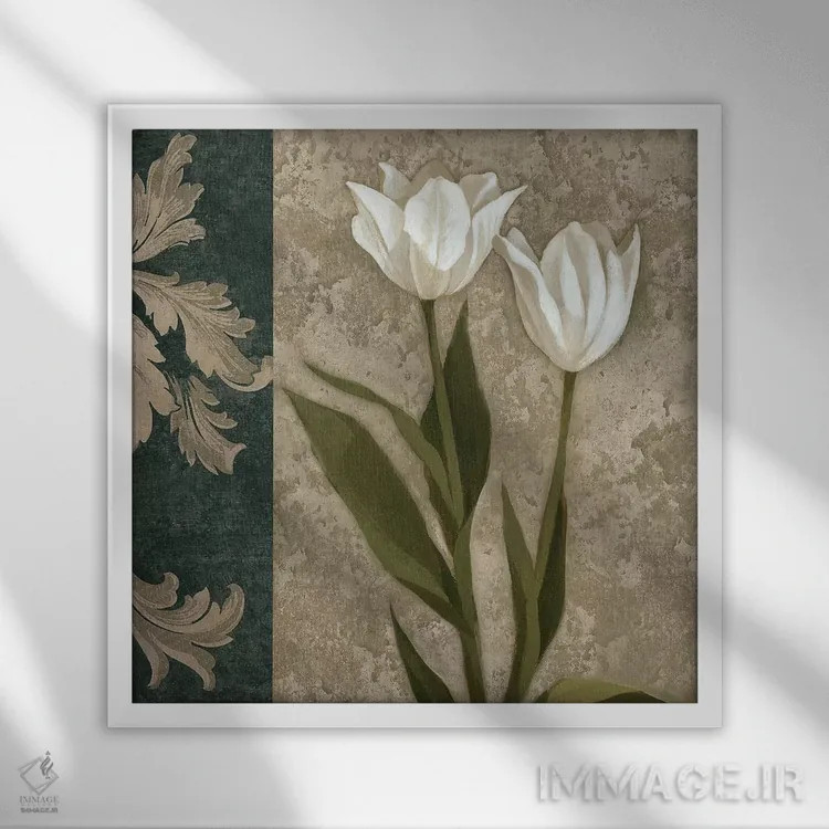 تابلو دکوراتیو کانتاتا ۲ اثر کیت مالت - نمای قابدار سفید