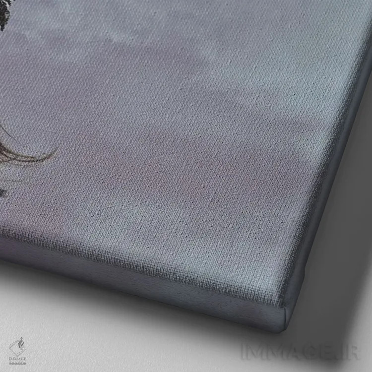 تابلو مدرن پسرفت اثر مدنایت مون ویژوالز - نمای نزدیک بافت بوم