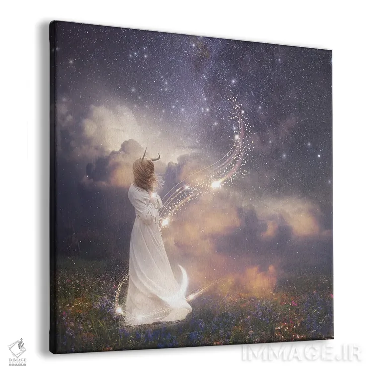 تابلو دکوراتیو ماه نو در برج ثور اثر مدنایت مون ویژوالز - نمای پرسپکتیو محصول