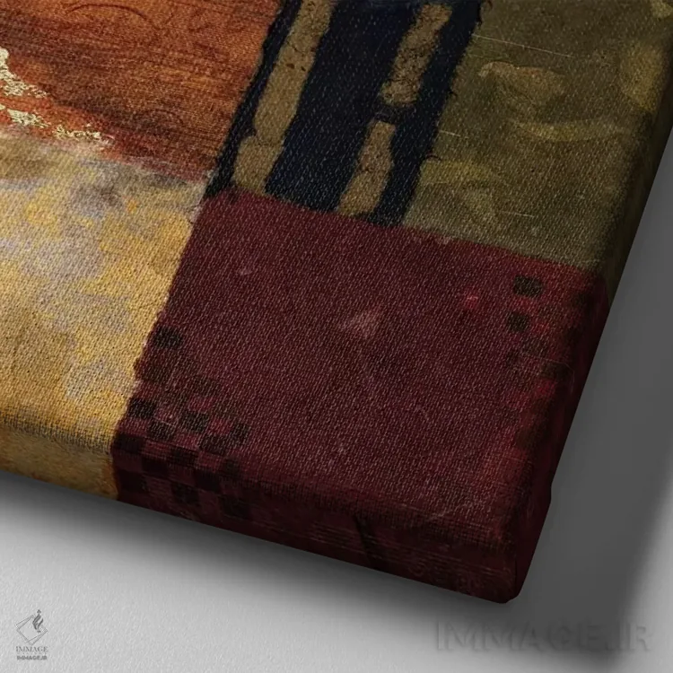 تابلو دکوراتیو راپسودی روستایی اثر کیت مالت - نمای نزدیک بافت بوم