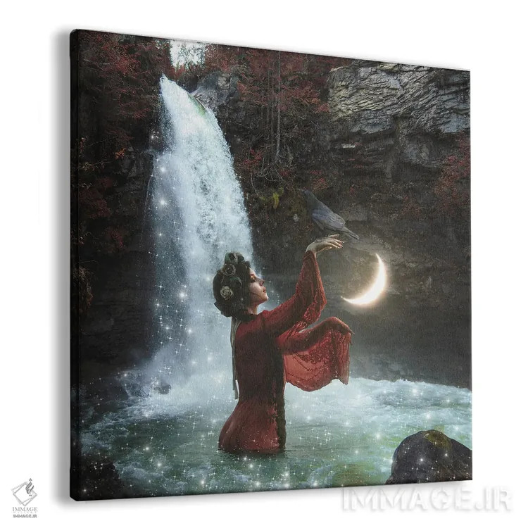 تابلو دکوراتیو جادوی پاییز اثر مدنایت مون ویژوالز - نمای پرسپکتیو محصول