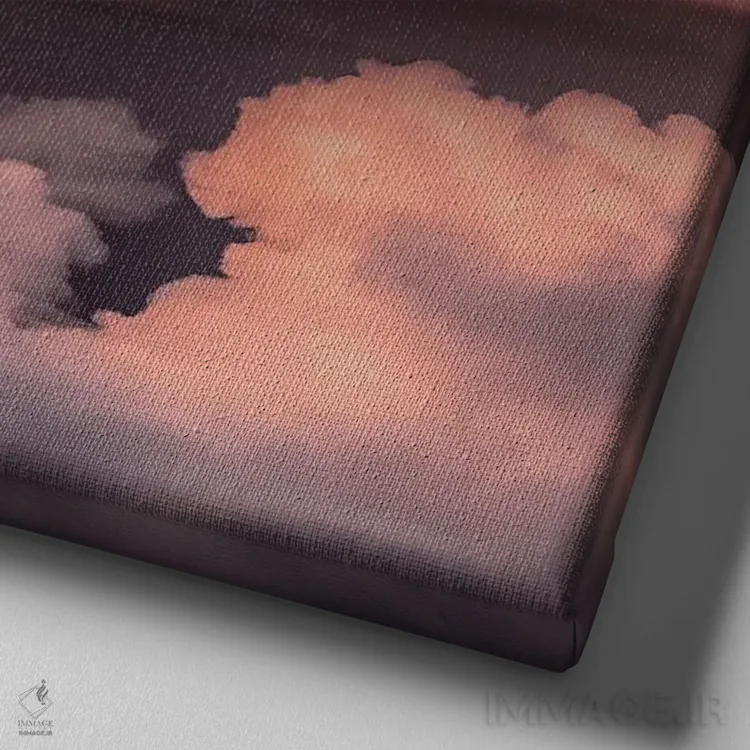 تابلو دکوراتیو رویای شفاف اثر مدنایت مون ویژوالز - نمای نزدیک بافت بوم