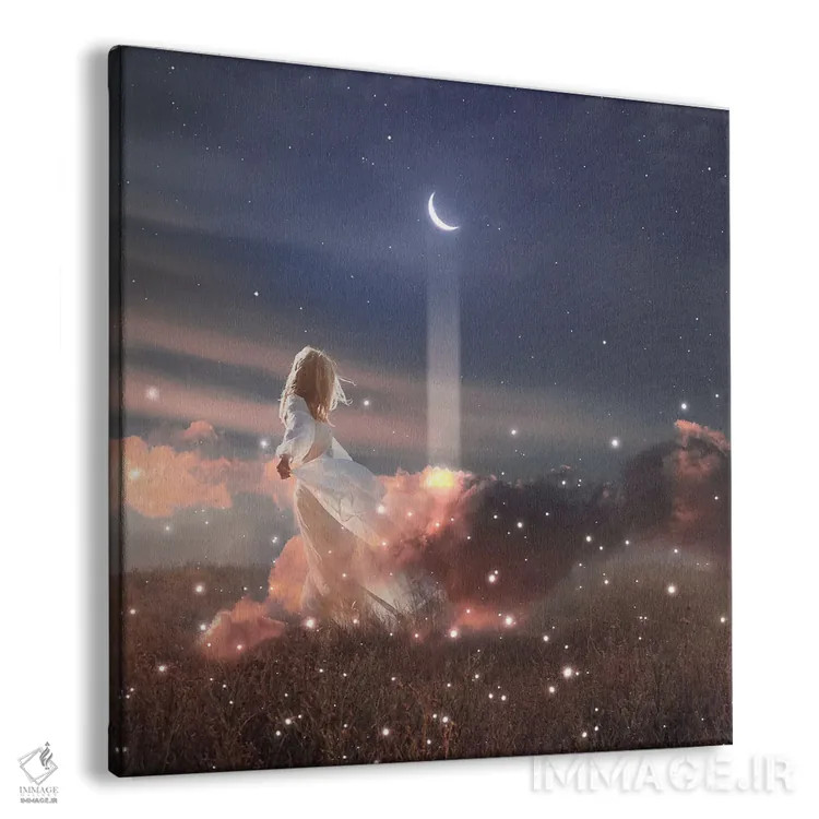 تابلو دکوراتیو انقلاب تابستانی اثر مدنایت مون ویژوالز - نمای پرسپکتیو محصول