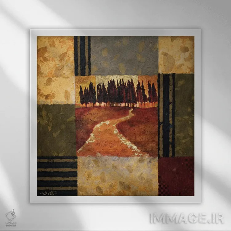 تابلو دکوراتیو راپسودی روستایی اثر کیت مالت - نمای قابدار سفید