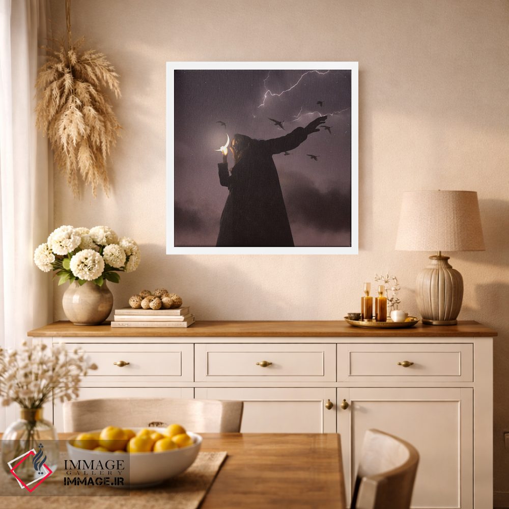 تابلو دکوراتیو رعد و برق اثر مدنایت مون ویژوالز - D1W