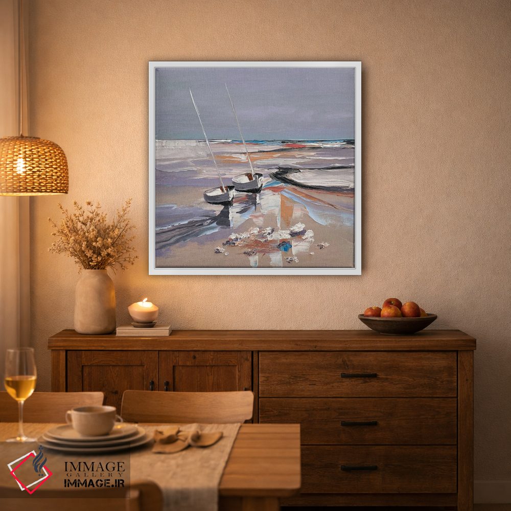 تابلو انتزاعی دو روح بر ساحل اثر کریستینا مالن - D2W