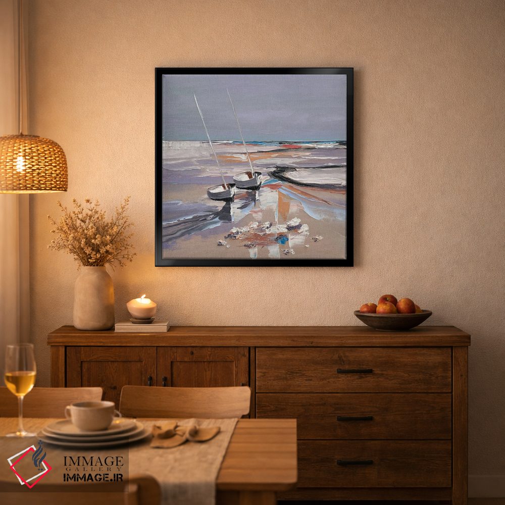 تابلو انتزاعی دو روح بر ساحل اثر کریستینا مالن - D3B