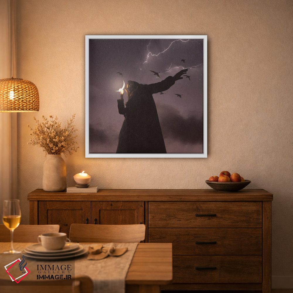 تابلو دکوراتیو رعد و برق اثر مدنایت مون ویژوالز - D3W
