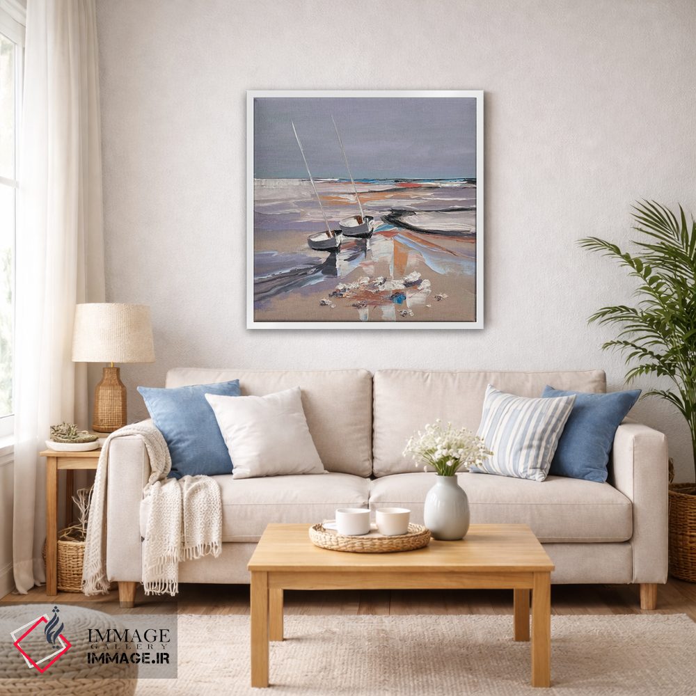 تابلو انتزاعی دو روح بر ساحل اثر کریستینا مالن - D4W