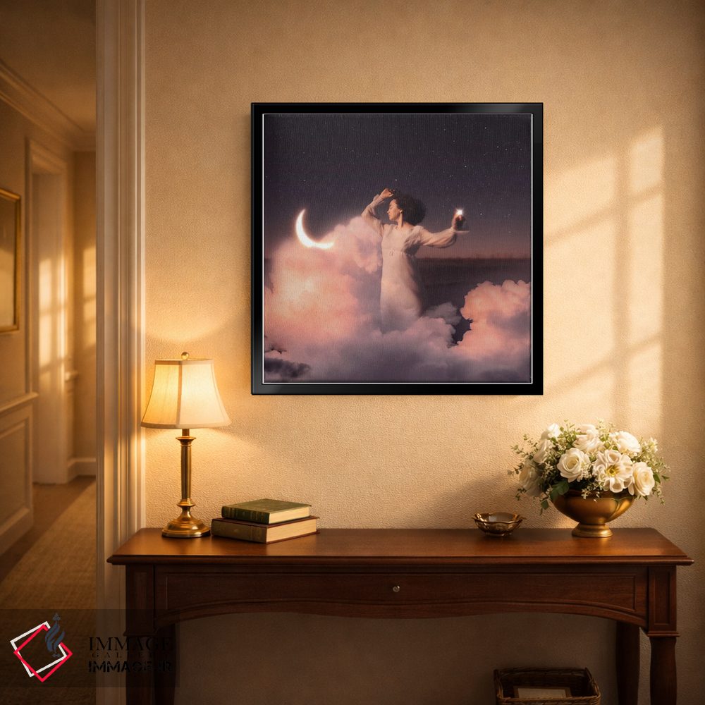 تابلو دکوراتیو رویای شفاف اثر مدنایت مون ویژوالز - D4B