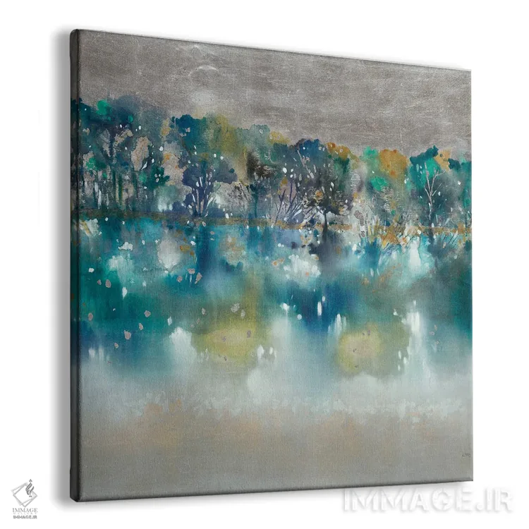 تابلو انتزاعی کنار دریاچه اثر کی. ناری - نمای پرسپکتیو محصول
