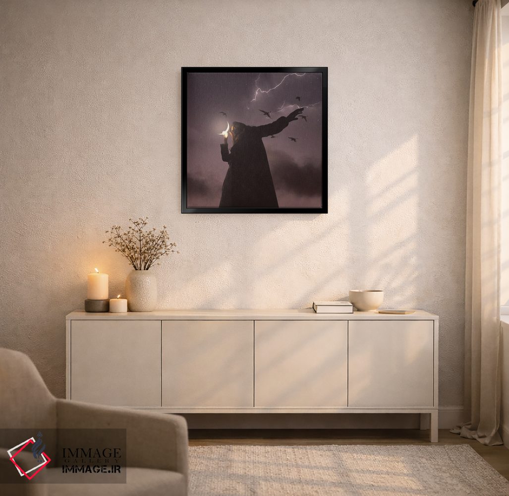 تابلو دکوراتیو رعد و برق اثر مدنایت مون ویژوالز - D6B