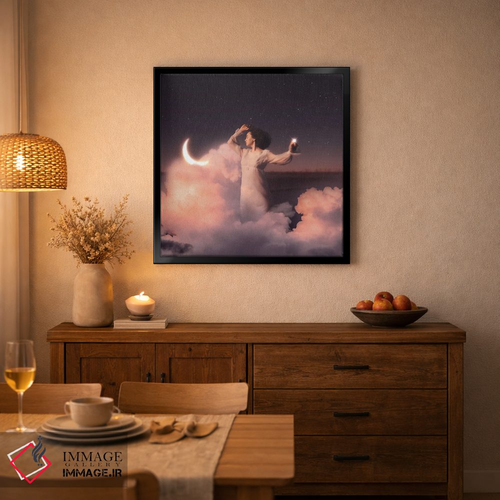 تابلو دکوراتیو رویای شفاف اثر مدنایت مون ویژوالز - D5B
