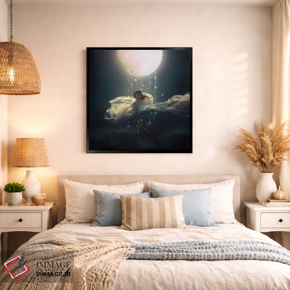 تابلو دکوراتیو ماه کامل در برج دلو اثر مدنایت مون ویژوالز - D1B