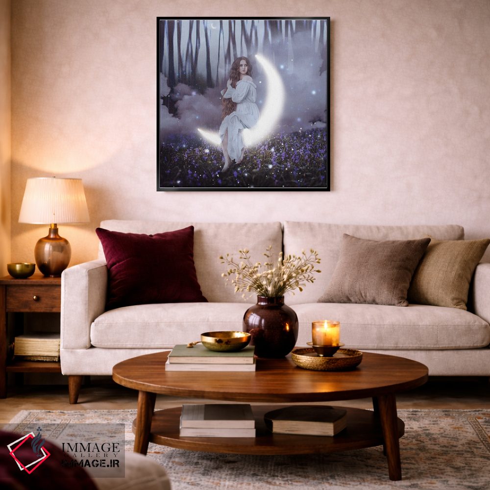 تابلو دکوراتیو الهه ماه جنگل اثر مدنایت مون ویژوالز - D4B
