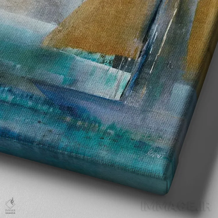 تابلو دکوراتیو گشت وگذار II اثر کی. ناری - نمای نزدیک بافت بوم