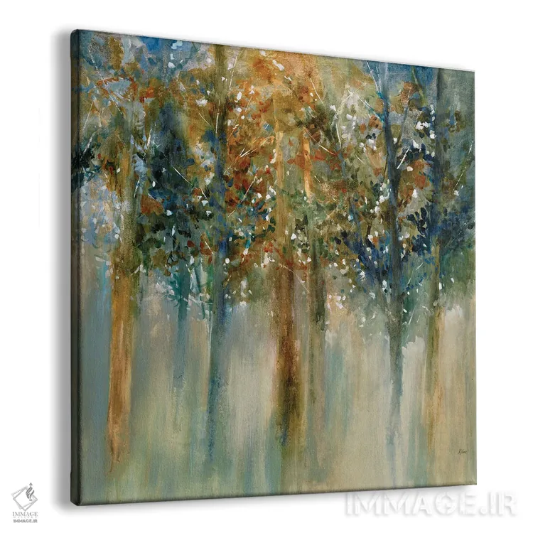 تابلو انتزاعی برگ های روستایی II اثر کی. ناری - نمای پرسپکتیو محصول