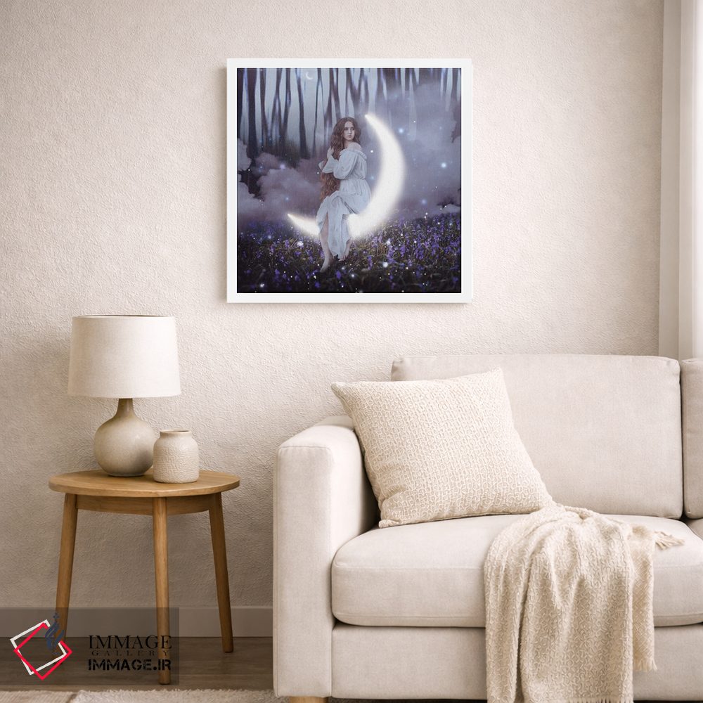 تابلو دکوراتیو الهه ماه جنگل اثر مدنایت مون ویژوالز - D6W
