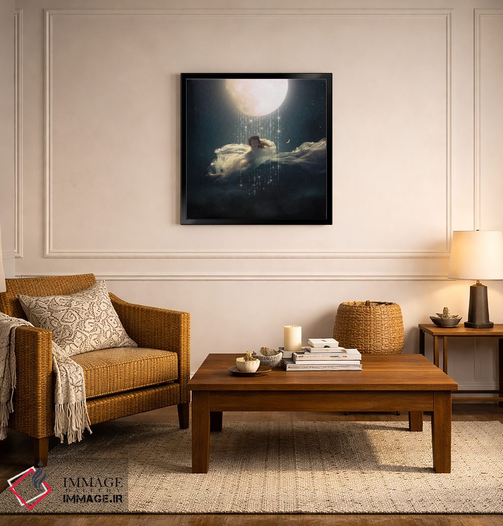 تابلو دکوراتیو ماه کامل در برج دلو اثر مدنایت مون ویژوالز - D5B