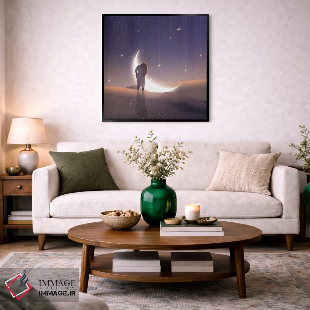 تابلو دکوراتیو رویاهای صحرا اثر مدنایت مون ویژوالز - D2B