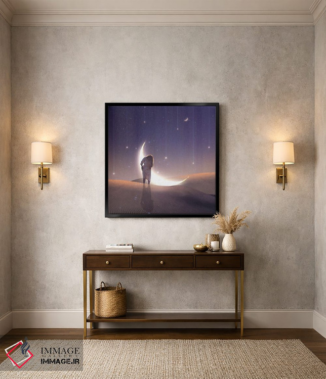 تابلو دکوراتیو رویاهای صحرا اثر مدنایت مون ویژوالز - D3B