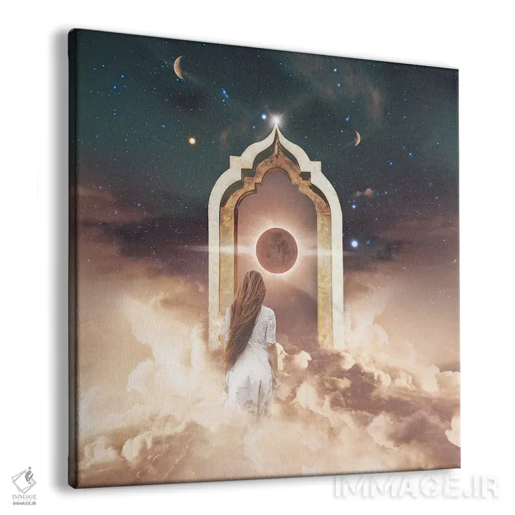تابلو دکوراتیو دروازه صحرا اثر مدنایت مون ویژوالز - نمای پرسپکتیو محصول