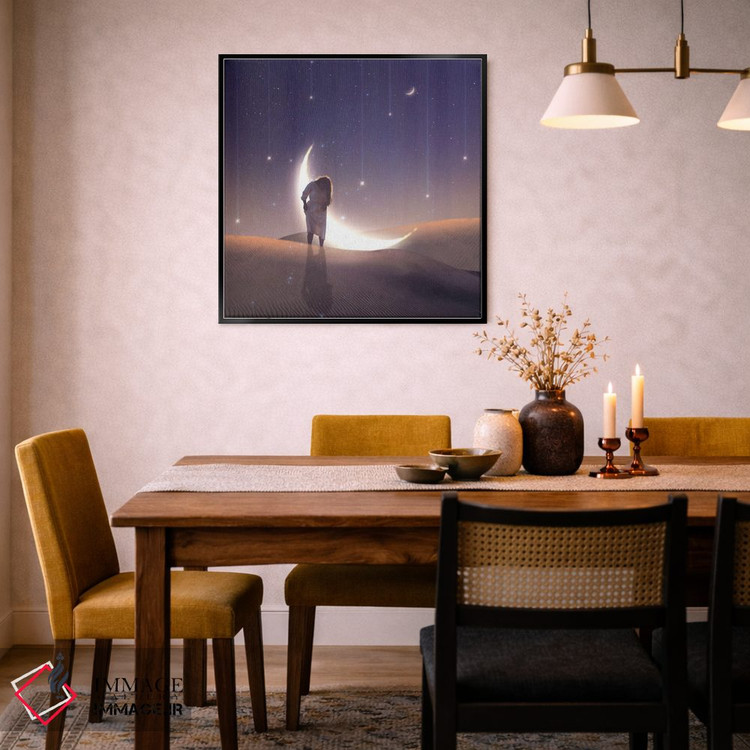 تابلو دکوراتیو رویاهای صحرا اثر مدنایت مون ویژوالز - D6B