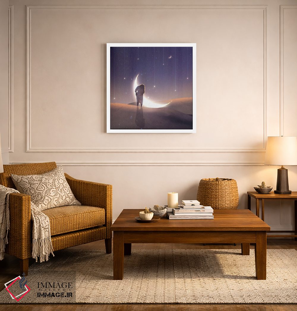 تابلو دکوراتیو رویاهای صحرا اثر مدنایت مون ویژوالز - D4W