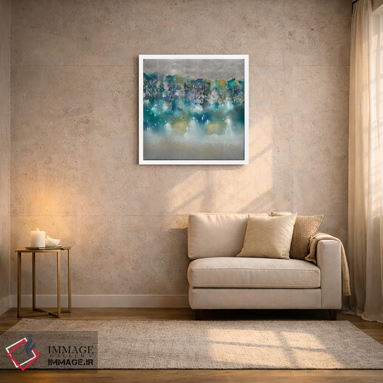 تابلو انتزاعی کنار دریاچه اثر کی. ناری - D1W