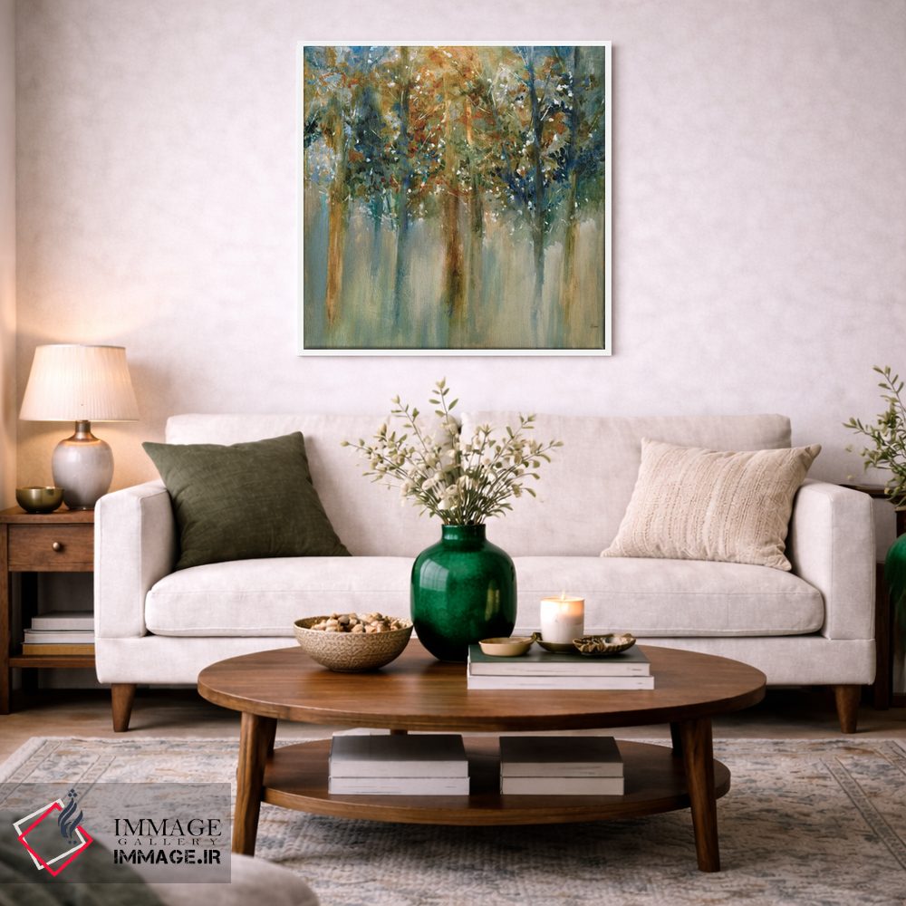 تابلو انتزاعی برگ های روستایی II اثر کی. ناری - D1W